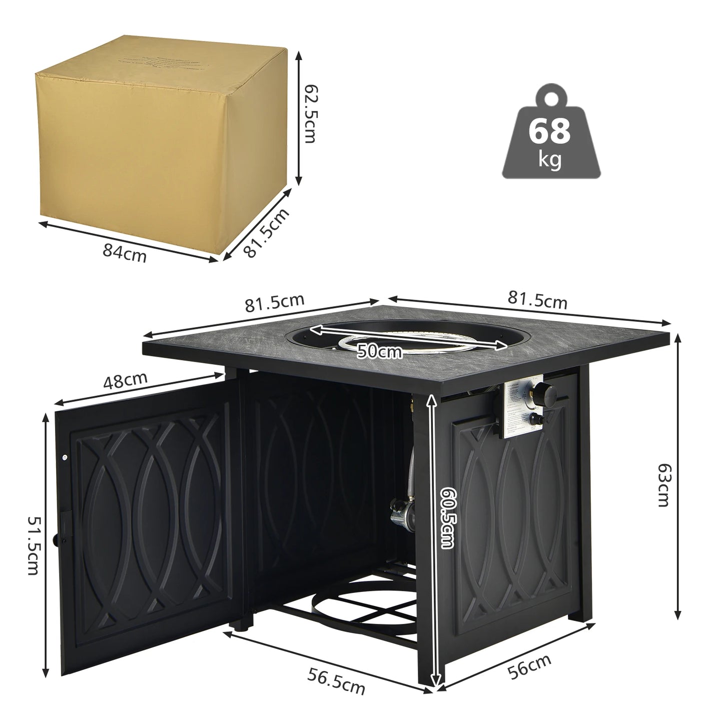 Gas Fire Pit Table