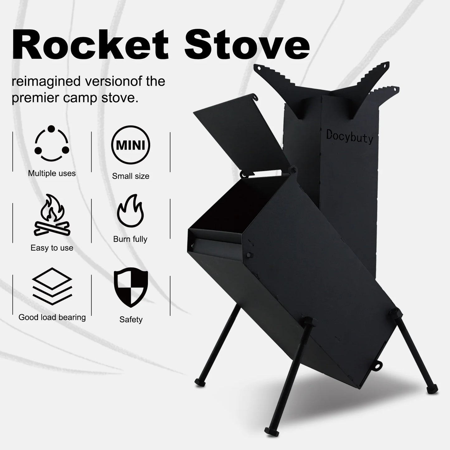 Rocket Wood Burning Camping Stove