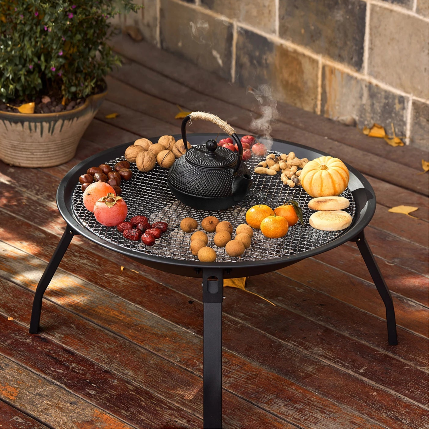22in Foldable Charcoal Burning Fire Pit