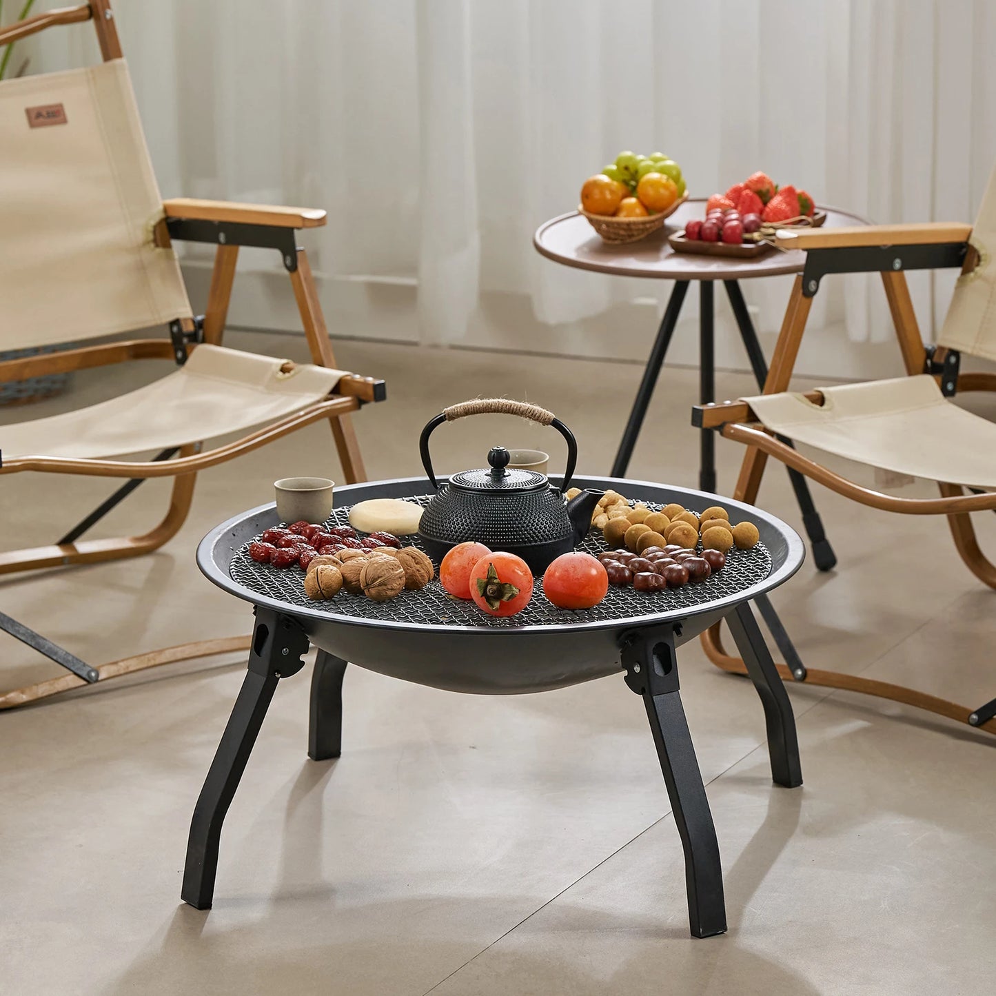 22in Foldable Charcoal Burning Fire Pit