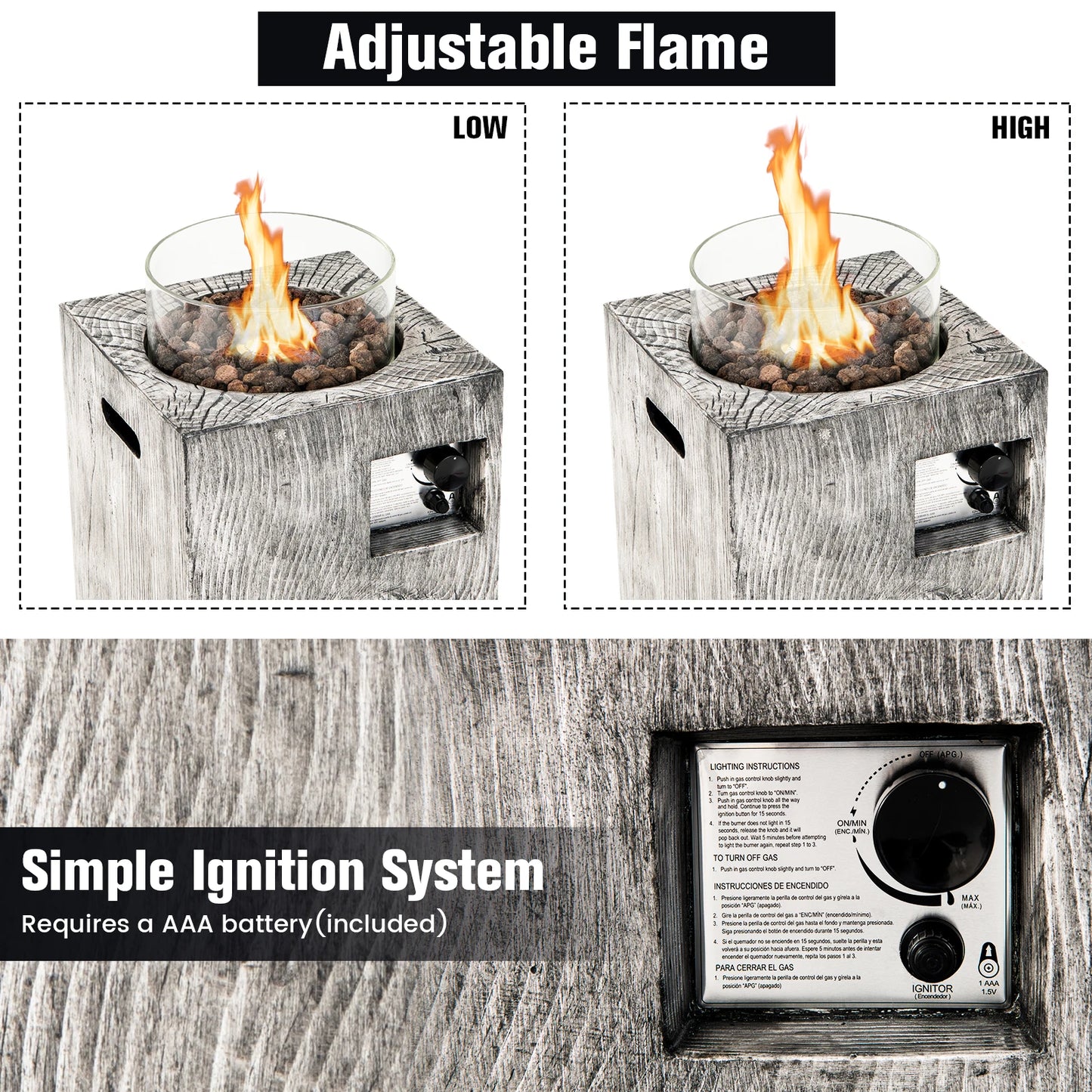 Propane Gas Fire Pit Table