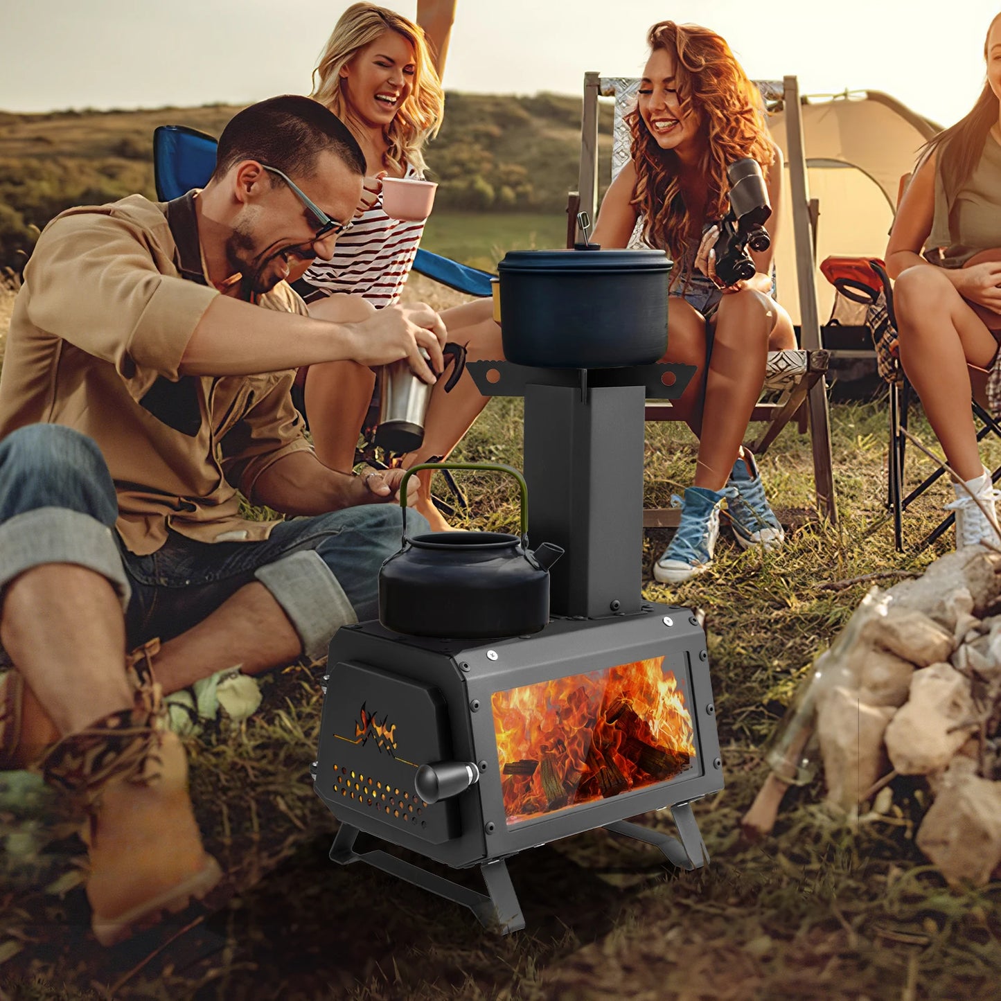 Portable Wood Burning Camping Stove