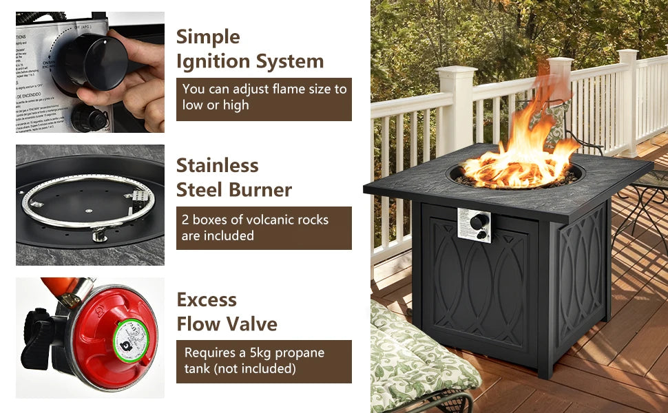 Gas Fire Pit Table