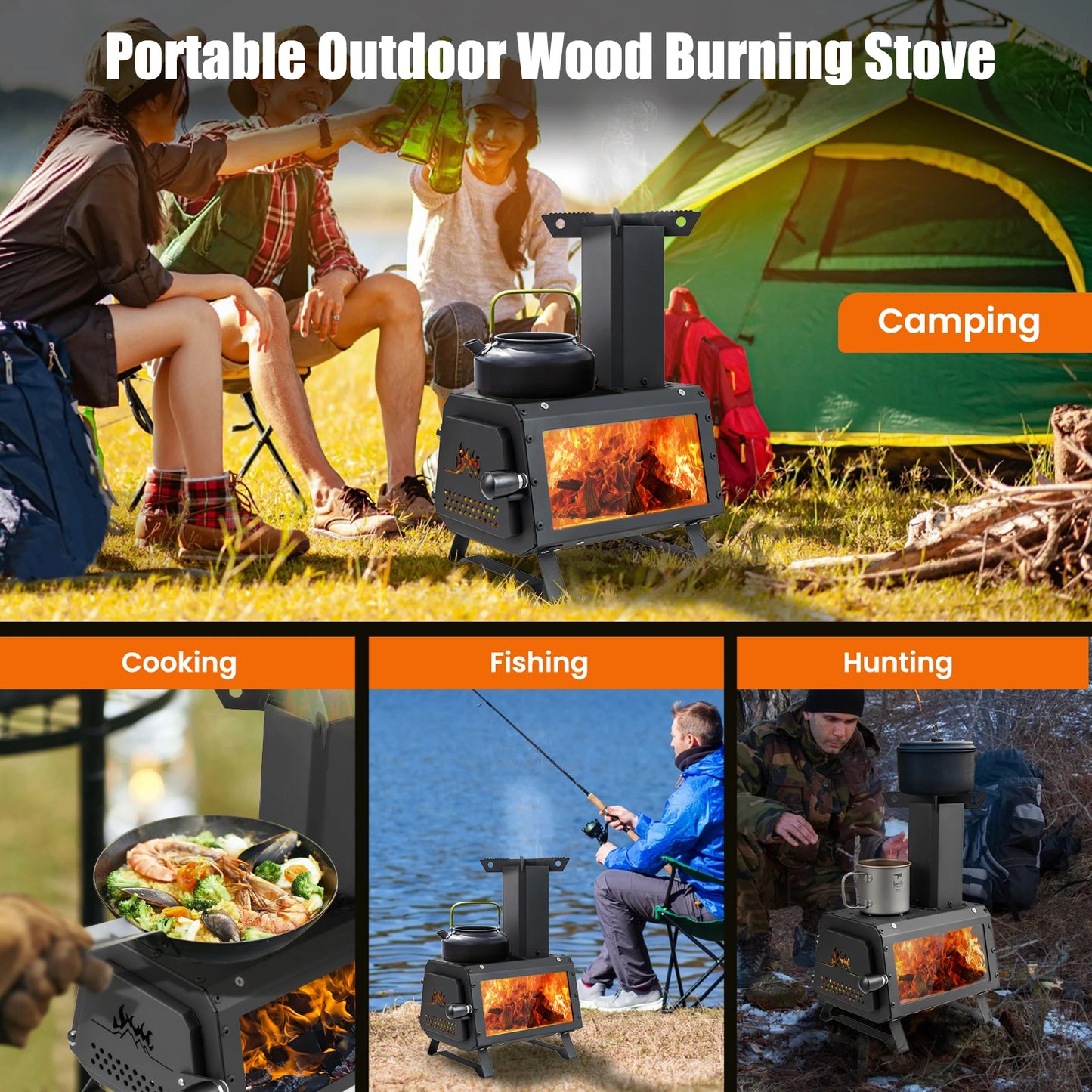 Portable Wood Burning Camping Stove