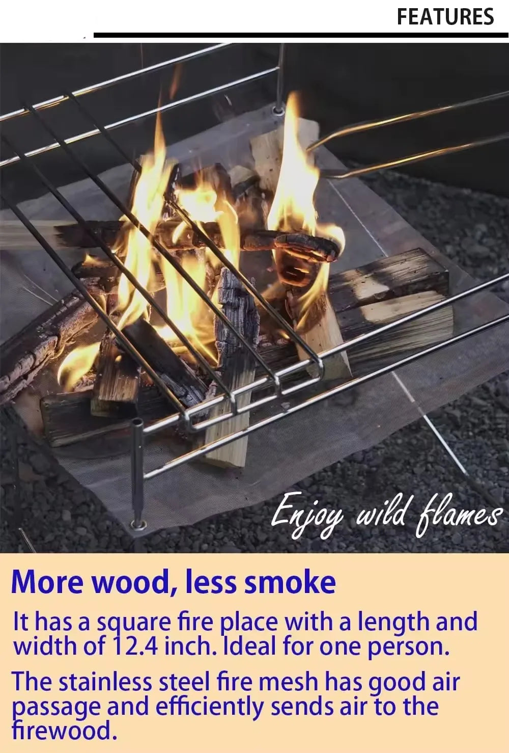 Foldable Outdoor Mesh Fire Pit